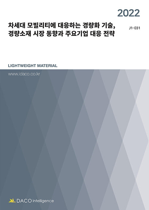 2022 차세대 모빌리티에 대응하는 경량화 기술, 경량소재 시장 동향과 주요기업 대응 전략